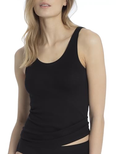 CALIDA Damen Light Top Ohne Arm Unterhemd, Schwarz, 48-50 EU von CALIDA