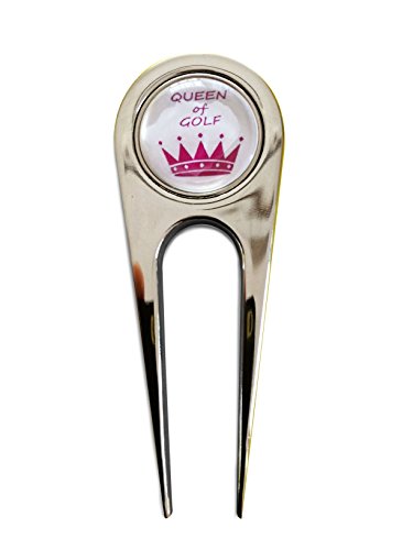 CEBEGO® Golf Pitchgabel Queen of Golf, rostfrei, Golfgeschenk pink von CEBEGO