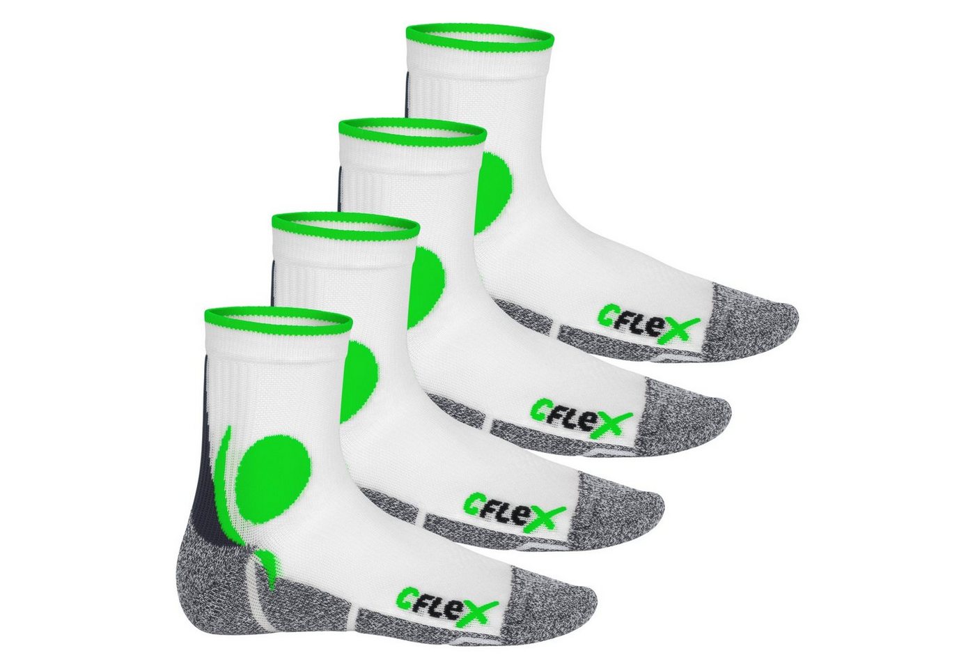 CFLEX Sportsocken Damen und Herren Running Funktions-Socken (4 Paar) Laufsocken von CFLEX