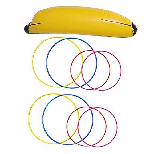 CLISPEED 1 Satz Bachelorette-Spiele Schmutzig Gelbe Flagge Bachelorette Luftballons Aufblasbare Banane Aus Kunststoff Ringwurf Pool-Banane Bananenspiel Strand Braut Junggeselle Plastik von CLISPEED