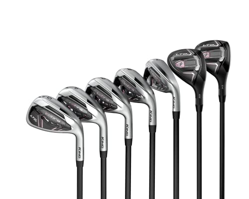 Cobra Golf 2022 LTDX Combo Eisen Set Glanz Satin Chrom-Elderberry (Damen, Rechtshänder, KBS PGI 55, Ladies Flex, 5-SW) von COBRA