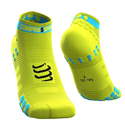 COMPRESSPORT Socks Run Low prsv3 - T1 Fluorescent Pro Racing Socks V3.0 Run Low Neongelb von COMPRESSPORT