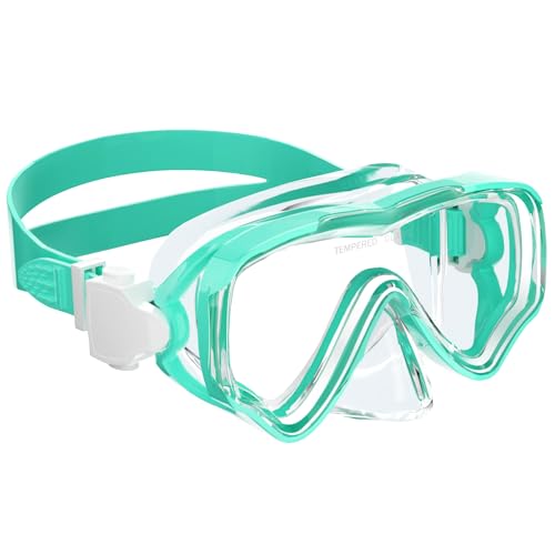COOLOO Taucherbrille Kinder, Schwimmbrille Kinder 4-16 Jahre, Schnorchelmaske für Jungen Mädchen Jugendliche, Tauchmaske mit Nasenabdeckung 180° Panorama HD Anti Nebel Anti-Leck von COOLOO