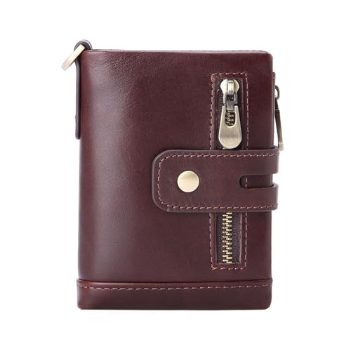COSSIKA Geldbörse Kompakte Herrenbrieftasche Bifold-Geldbörse mit Münzfach mit Reißverschluss, geeignet für geschäftliche und Freizeitanlässe von COSSIKA
