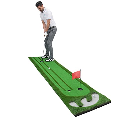Golf-Putting-Matte, tragbare Golf-Putting-Matte mit Golfschlägern, Golf-Grünmatte für Zuhause/Büro, Faltbare Golfmatte für Erwachsene, umweltfreundlicher Kunstrasen (Farbe: Stil 3 – 0,75 x 3 m) von CQLXZ
