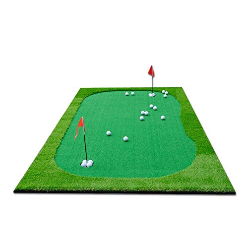 Golfausrüstung Tragbare Golf-Putting-Matte Golf-Simulations-Greens-Putt-Trainer Golf-künstliche Greens-Putt-Innenmatten-Trainingshilfe-Praxis, Grün für Indoor- und Outdoor-Golf von CQLXZ