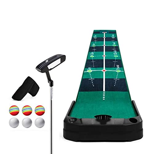 Samtkristall-Golf-Putting-Green-Matte mit elektrischer Ballrückführung und Schallwand für den Innen- und Außenbereich, Minigolfspiel-Übungs-Putting-Green (Farbe: Style3) von CQLXZ