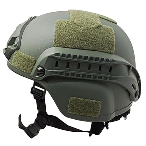 Schneller Basis-Jump-Helm, PJ Airsoft-Helme, taktischer Helm, 22.05-23.62inch Universal Paintball-Helm, einstellbare Seiten-NVG-Berg-Schutzhelme für die Jagd (grün) von CUCUFA
