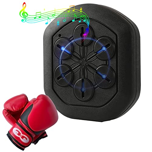 Elektronische Boxmaschine Smart Music Boxing Machine Boxing Machine Leistungstester mit Boxhandschuhen Musik und Lichtern über Bluetooth verbindbar für das Training zu Hause und im Fitnessstudio von CYBUCH