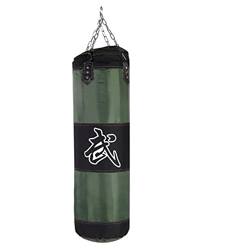Boxsack Stehend Leerer Box-Sandsack for Aufhängen, Kick-Sandsack, Boxtraining, Kampf, Karate-Sandsack Boxsack Erwachsene (Color : Green 100cm) von CaFfen