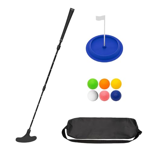Calakono Golfschläger und -Sets,Golfschläger-Set für Herren - Teleskop-Putter für Golf | Tragbares Golf-Putter-Set für Reisen, Indoor-Golf-Putting-Übungen, Zwei-Wege-Golf-Putter mit 6 Golfbällen von Calakono