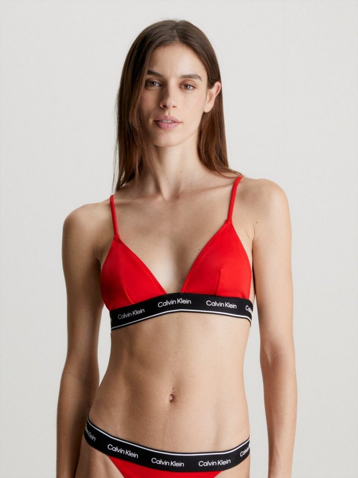 Calvin Klein Swimwear Triangel-Bikini-Top TRIANGLE-RP, mit Logoschriftzügen auf dem Unterband von Calvin Klein Swimwear
