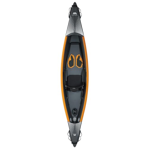 Campsup Aqua Marina kajak aufblasbar | Inflatable 1 Personen Kayak Tomahawk K-375 | 375x72x25,5 cm | Technologie: Drop Stitch von CampSup