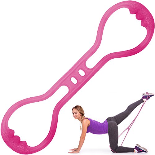 CampTeck U6824 Booty Fitnessband für Bein- und Pobacken-Muskulatur Trainieren, Workout & Übungen, Brasilianisches Butt Lift System - Pink von CampTeck
