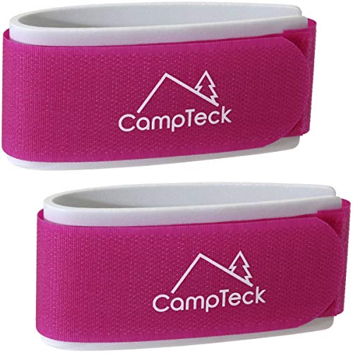 CampTeck U6892 - Ski Band, Skiclip - 1 Paar (2 Riemen) - Tragegurte für den leichten Transport, Reise und Aufbewahrung von Skiern - Rosa von CampTeck