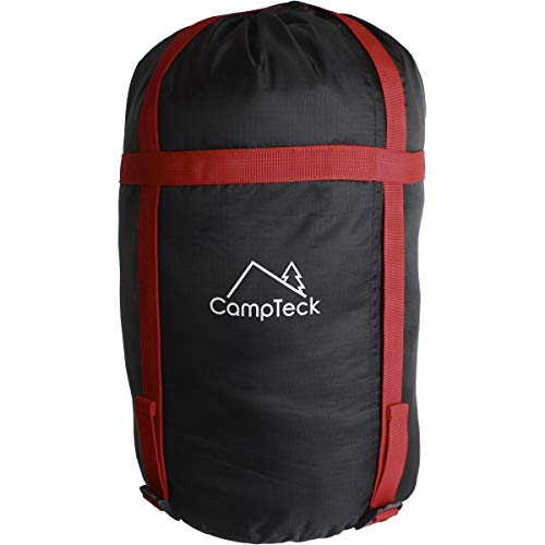 CampTeck U6954 - Leichte Kompressionssack Wasserabweisend Packsack Schlafsack für Schlafsack, Kleidung, Reisen, Camping, Outdoor - schwarz von CampTeck