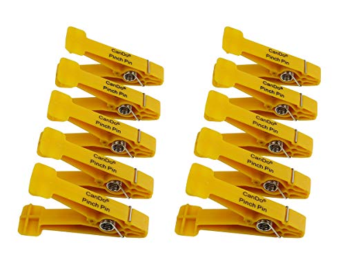 CanDo Ersatzklammern für Finger Pinch Exercisers | 10 Stück | Verschiedene Stärken (0,45 kg = gelb) von Cando