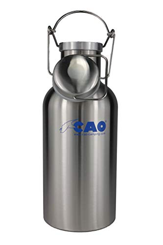 Cao Flasche mit Deckel, 1,6 l, Edelstahl, 27 cm, Grau von Cao
