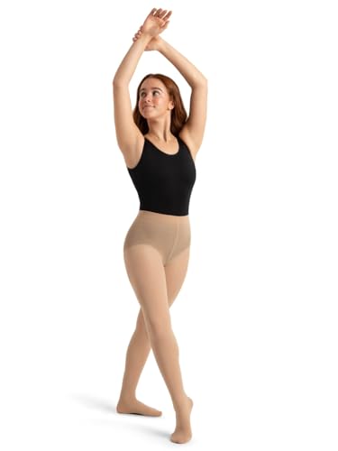 Capezio Damen Ultraweiche Tight mit Füßen und selbstgestricktem Bund Strumpfhose, Nude, L-XL von Capezio