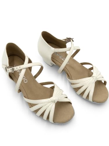 Capezio Valentina Ballroom Shoe - Girls, White, 13 M von Capezio