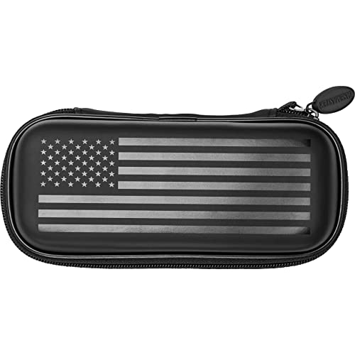 Casemaster Sentry Dart Case Slim Eva Shell for Steel and Soft Tip Darts, Hold 6 Darts and Features Built-in Storage for Flights, Tips and Shafts, American Flag, Flagge, Dart-Etui von Casemaster