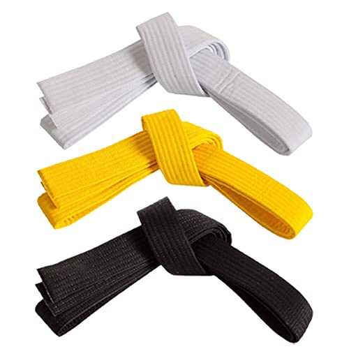 Century Kampfsportgürtel Doppelbindung Budogürtel Judo Karate Taekwondo Gürtel für Erwachsene (9 (380 cm), gelb) von Century