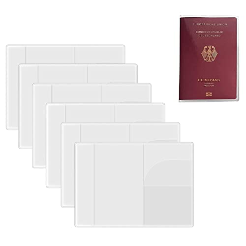 Reisepasshülle Transparent, Transparent Reisepass Schutzhülle, Transparent Reisepasshüllen, 6 Pcs Gefrostete Passhüllen, Passport Covers Transparent Protective Cover, Passport Cover Case Transparent von Cerioll