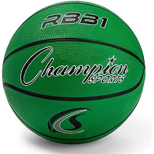 Champion Sports Offizielle Basketbälle aus Nylon, robust, Größe 7, Grün von Champion Sports