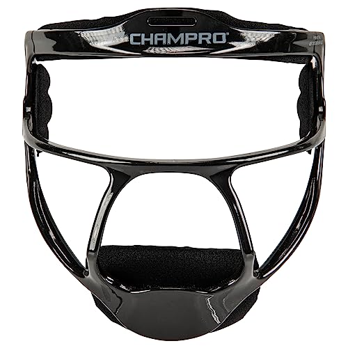 Champro Rampage Ultralight Softball Fielders Maske, schwarz, Adult von Champro