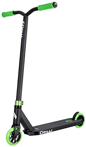 Chilli Pro Scooter Base Neon Green | Erstklassiger grüner Stunt-Scooter für Einsteiger | Robuster Roller, drehbarer Lenker ideal für Tricks geeignet | Leicht & schnell für maximales Fahrvergnügen von Chilli Pro Scooter