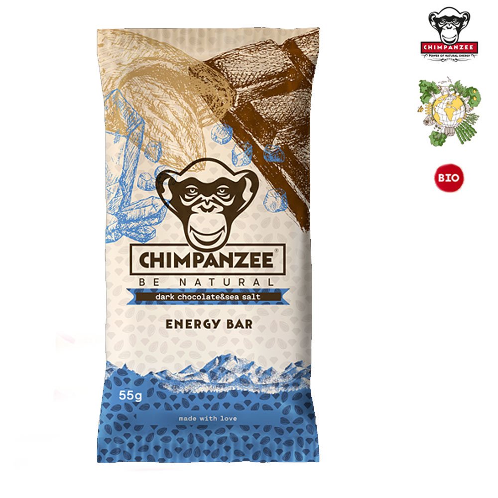 CHIMPANZEE - Energy Bar (55gr.)  - Riegel - dark chocolate & sea salt von Chimpanzee