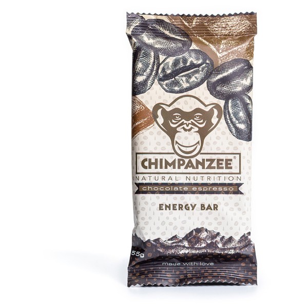 Chimpanzee - Energy Bar Vegan Chocolate Espresso - Energieriegel Gr 55 g von Chimpanzee