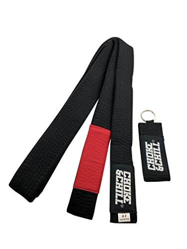Choke&Chill BJJ Brazilian Jiu-Jitsu Belt Gürtel (Schwarz (Rot), A3 (300cm)) von Choke&Chill