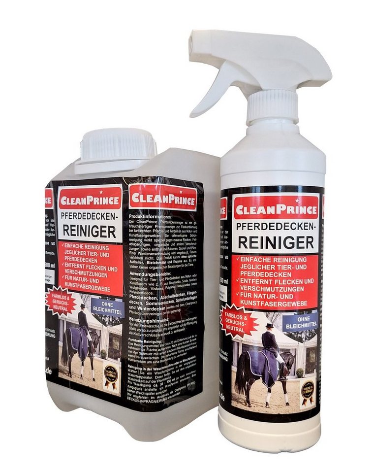 CleanPrince Pferdedecken-Reiniger Reinigungsmittel Tierdecken Pferdedecken Spezialwaschmittel (ohne Bleichmittel, geruchsneutral und unschädlich für die Tiere) von CleanPrince