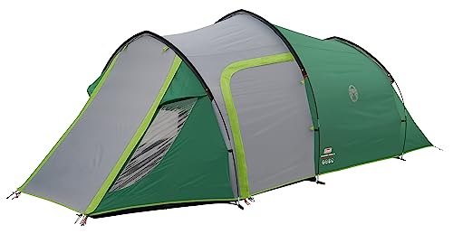 Coleman Chimney Rock 3 Plus Zelt, 3 Personen Tunnelzelt, 3 Mann Camping-Zelt, große abgedunkelte Schlafkabine blockiert bis zu 99% des Tageslichts, wasserdicht WS 4.500 mm von Coleman