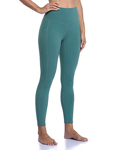 Colorfulkoala Women's High Waisted Tummy Control Workout Leggings 7/8 Länge Yoga Pants mit Taschen (XS, Smaragdgrün) von Colorfulkoala