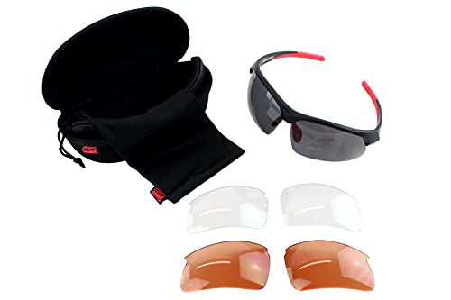 Contec Sportbrille 3DIM - schwarz/neored von CONTEC