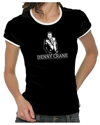 Coole-Fun-T-Shirts Denny Crane - Boston Legal - Girly Ringer schwarz/weiss, Gr.L von Coole-Fun-T-Shirts