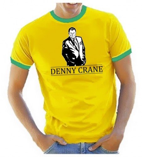 Coole-Fun-T-Shirts Herren Denny Crane - Boston LEGAL - Ringer gelb, XXL von Coole-Fun-T-Shirts