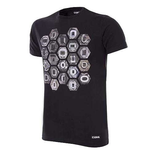 COPA Herren Hexagon Stadion T-Shirt Rundhals T-Shirt XXL Schwarz von COPA