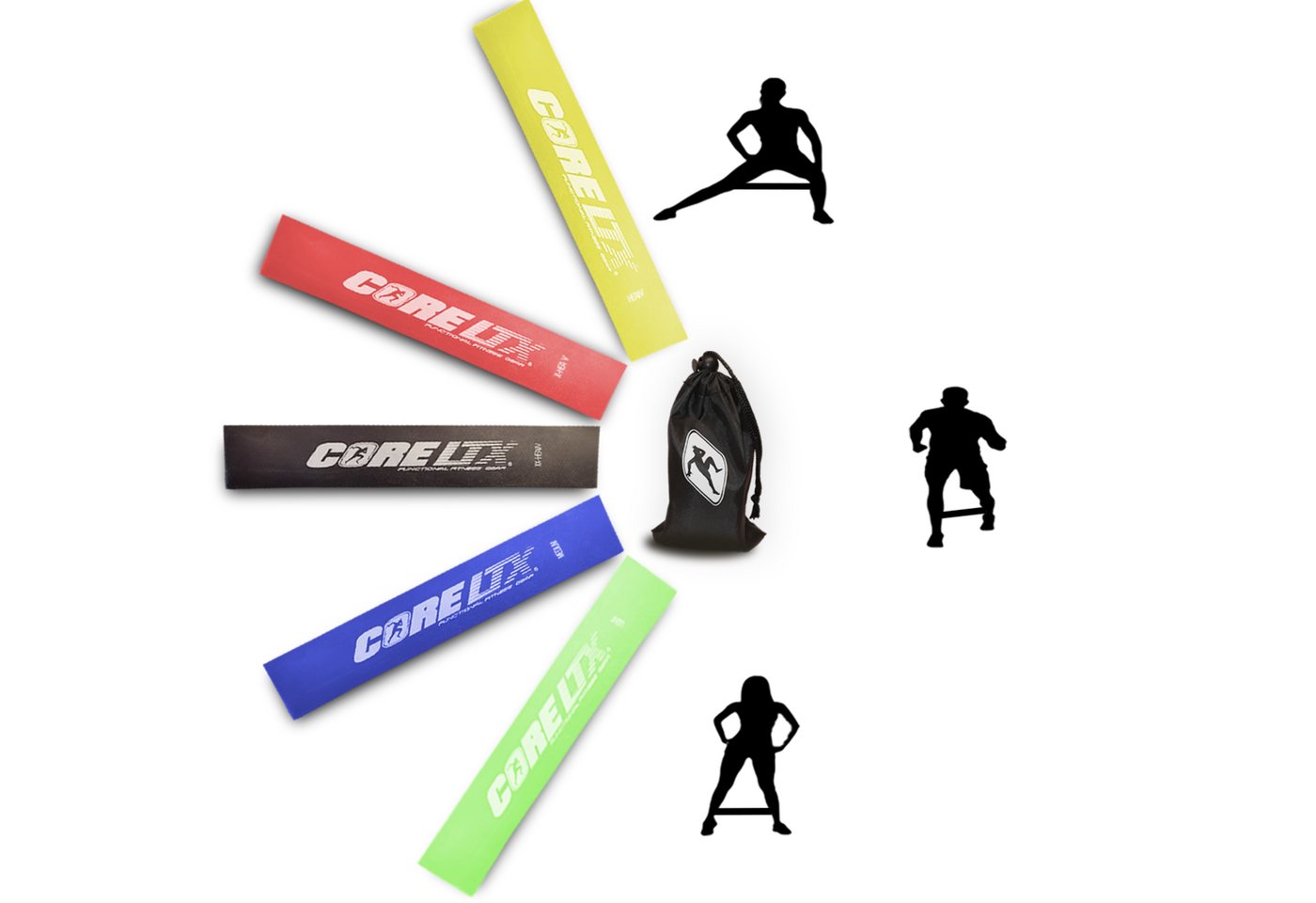 CoreLTX - Functional Fitness Gear Trainingsbänder Profi Fitnessbänder Widerstandsbänder Set Gymnastikbänder, Verschieden Sets an Fitness Minibändern in Profiqualität von CoreLTX - Functional Fitness Gear