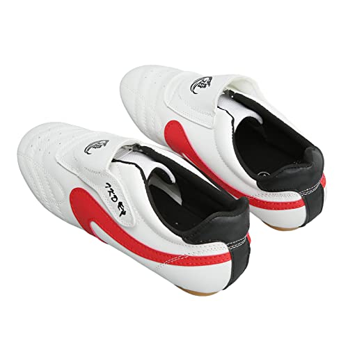Cosiki Taekwondo-Schuhe, Taekwondo-Schuhe, atmungsaktiv, Unisex, mit roter Besatz, zum Boxen (41) von Cosiki