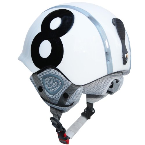 Cox Swain Kinder Ski-/Snowboard Helm TUKINO - Größenverstellbar mit Trackrad, Colour: White, Size: M von Cox Swain