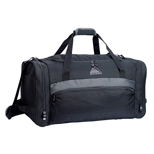 Cox Swain Sporttasche SPA - Gym Fitnesstasche, Reisetasche mit großem RV- Hauptfach + Schultergurt, Colour: Black von Cox Swain