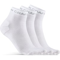 3er Pack CRAFT Core Dry Mid Socken 900000 - white 43-45 von Craft