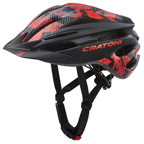 Cratoni Unisex – Erwachsene Pacer Fahrradhelm, Schwarz/Rot Matt, XS- S (50-55 cm) von Cratoni