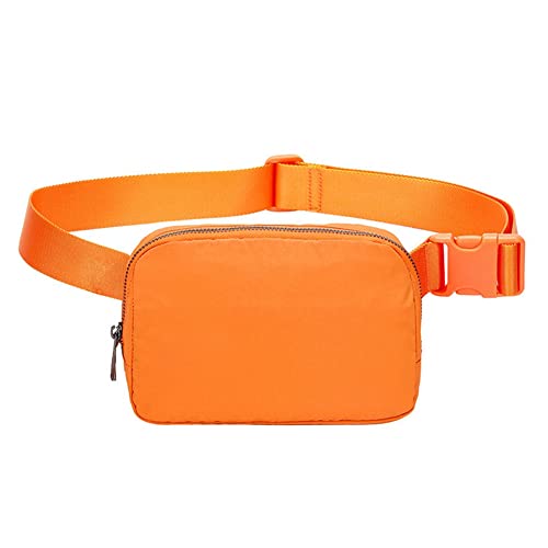 Hüfttasche zum Laufen für Frauen Bauchtasche mit verstellbarem Gurt für Wandern Sport Reisen E, Orange von Ctwezoikmt