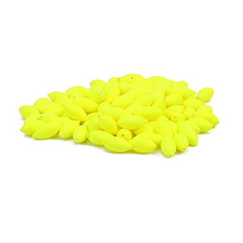 Cuque Verrückter Glow Rig Beads, Rot/Gelb Float Tackles für schwaches Licht zum Angeln Anfänger zum Angeln Liebhaber zum Angeln Tackle für Meer/Frischfischen für Angler(Gelb) von Cuque