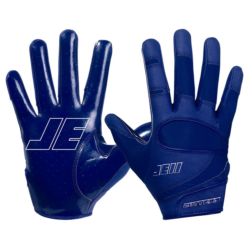 Cutters JE11 Signature Series ungepolsterte Football Handschuhe - navy Gr. XL von Cutters