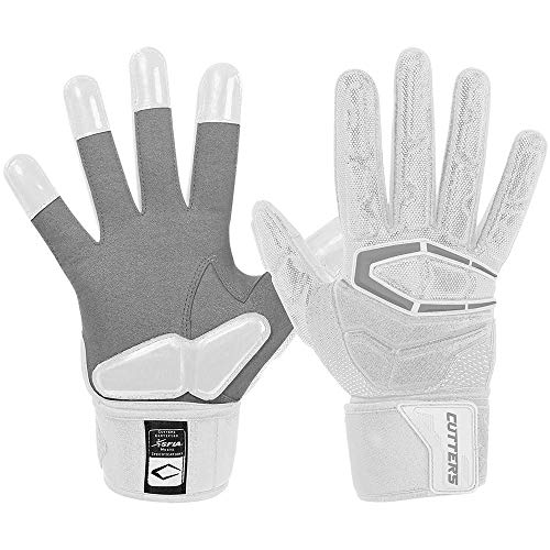 Cutters Lineman Gepolsterte Fußball-Handschuhe, Force 3.0, extrem griffig, flexible gepolsterte Handflächen und Handrücken, Erwachsene, 1 Paar von Cutters
